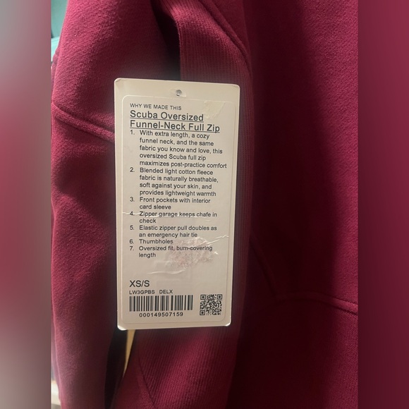 (NWT)Lululemon Scuba Oversized Funnel-Neck Full Zip - Picture 9 of 9